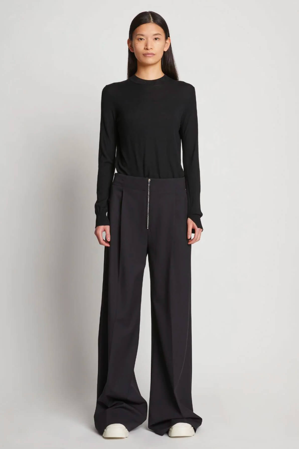 Proenza Schouler Lightweight Wool Pant - Black