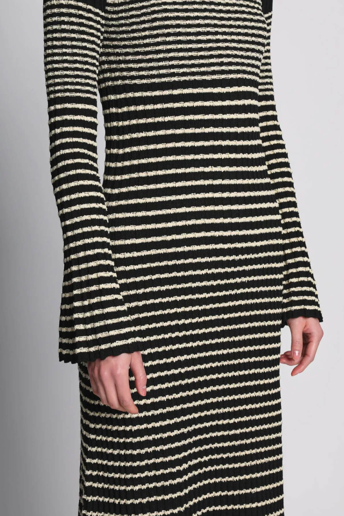 Proenza Schouler Boucle Mini Stripe Knit Dress - Black Multi