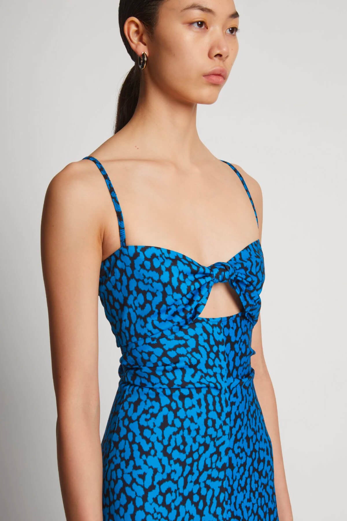 Proenza Schouler Printed Leopard Tank Dress - Turquoise Multi