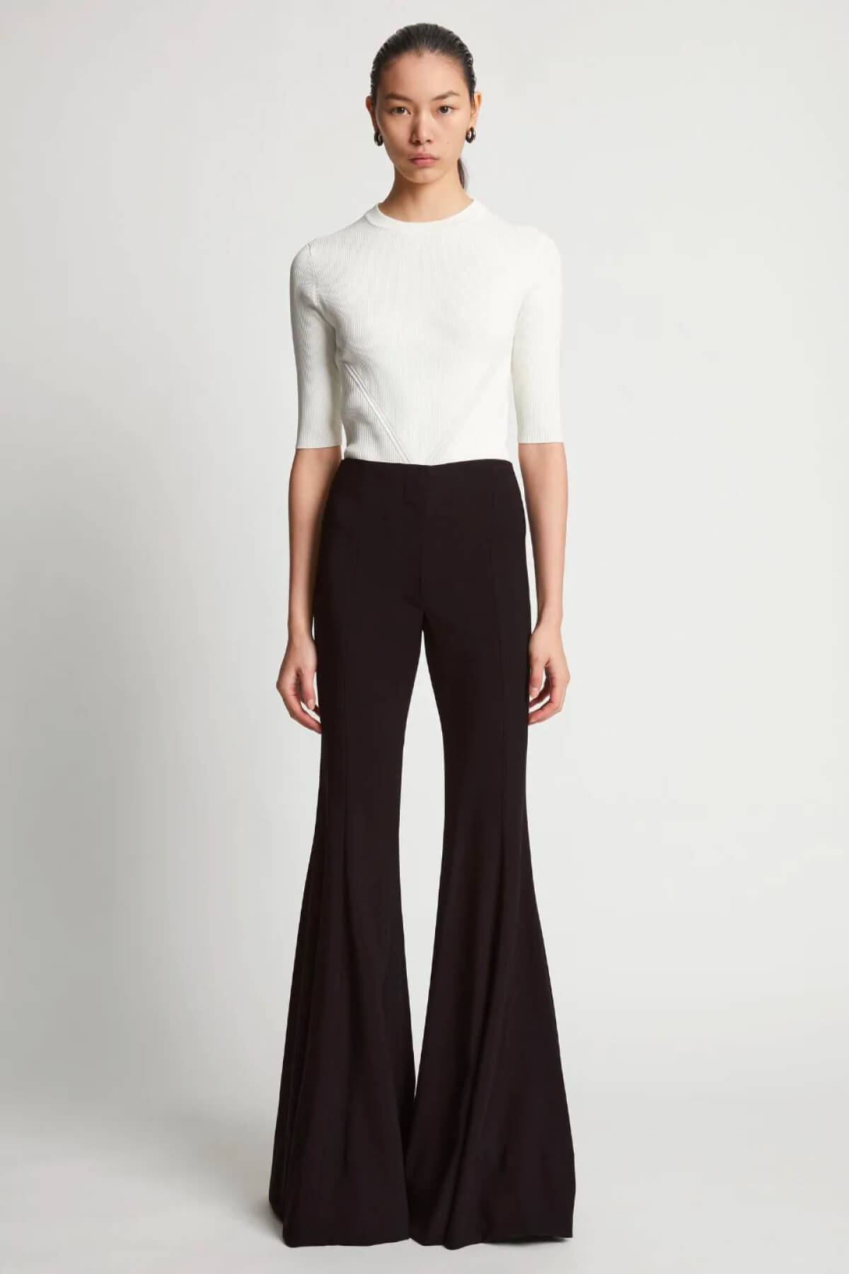 Proenza Schouler Wide Leg Suiting Pant - Black