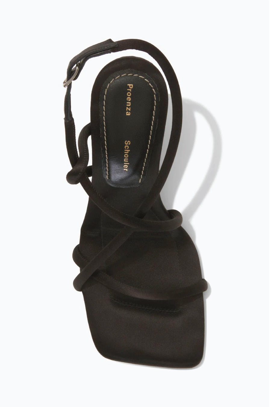 Proenza Schouler Square Strappy Sandal - Black