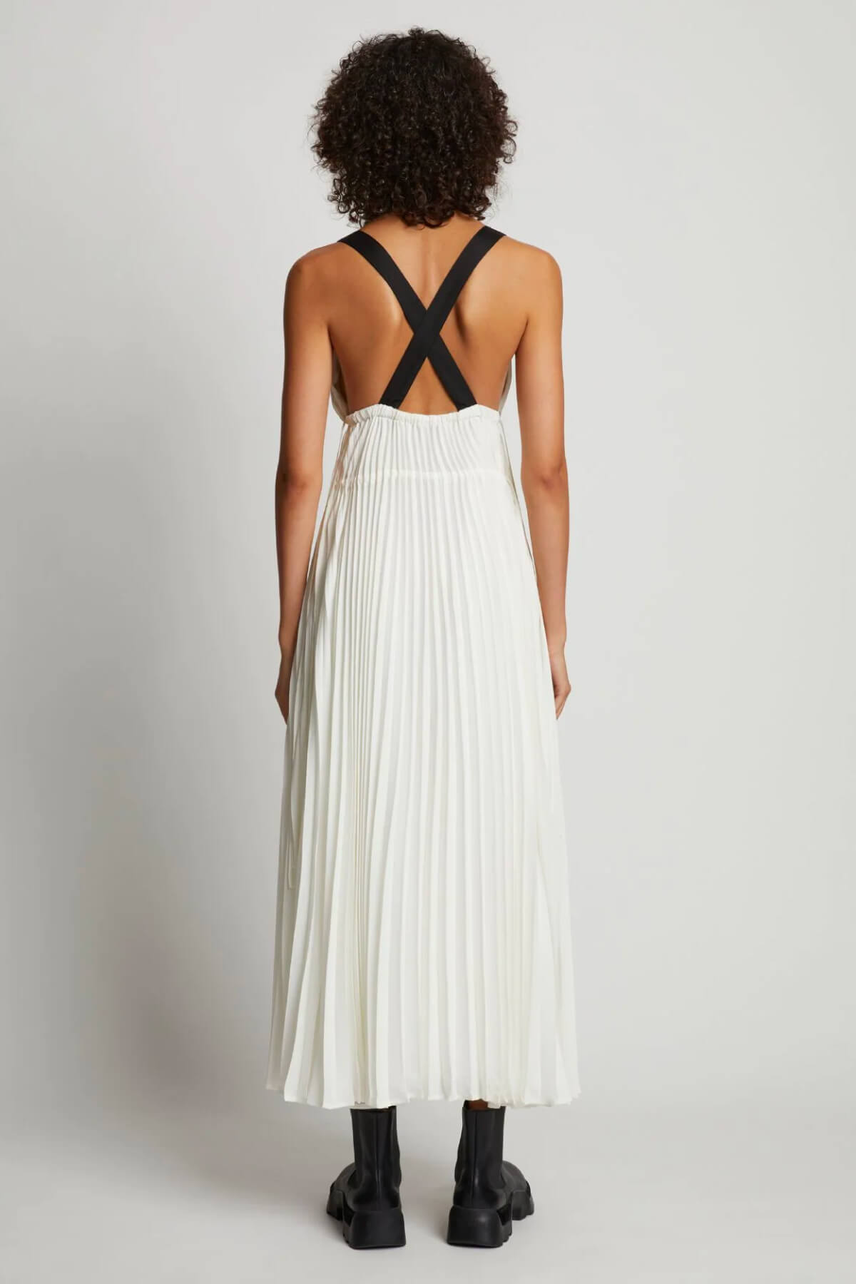 Proenza Schouler White Label Broomstick Pleated Tank Dress - Off White