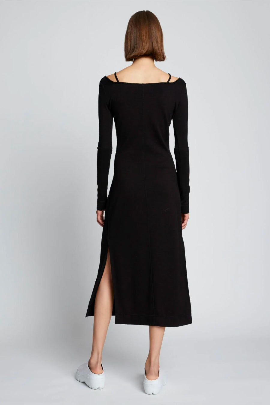 Proenza Schouler White Label Compact Jersey Midi Dress - Black