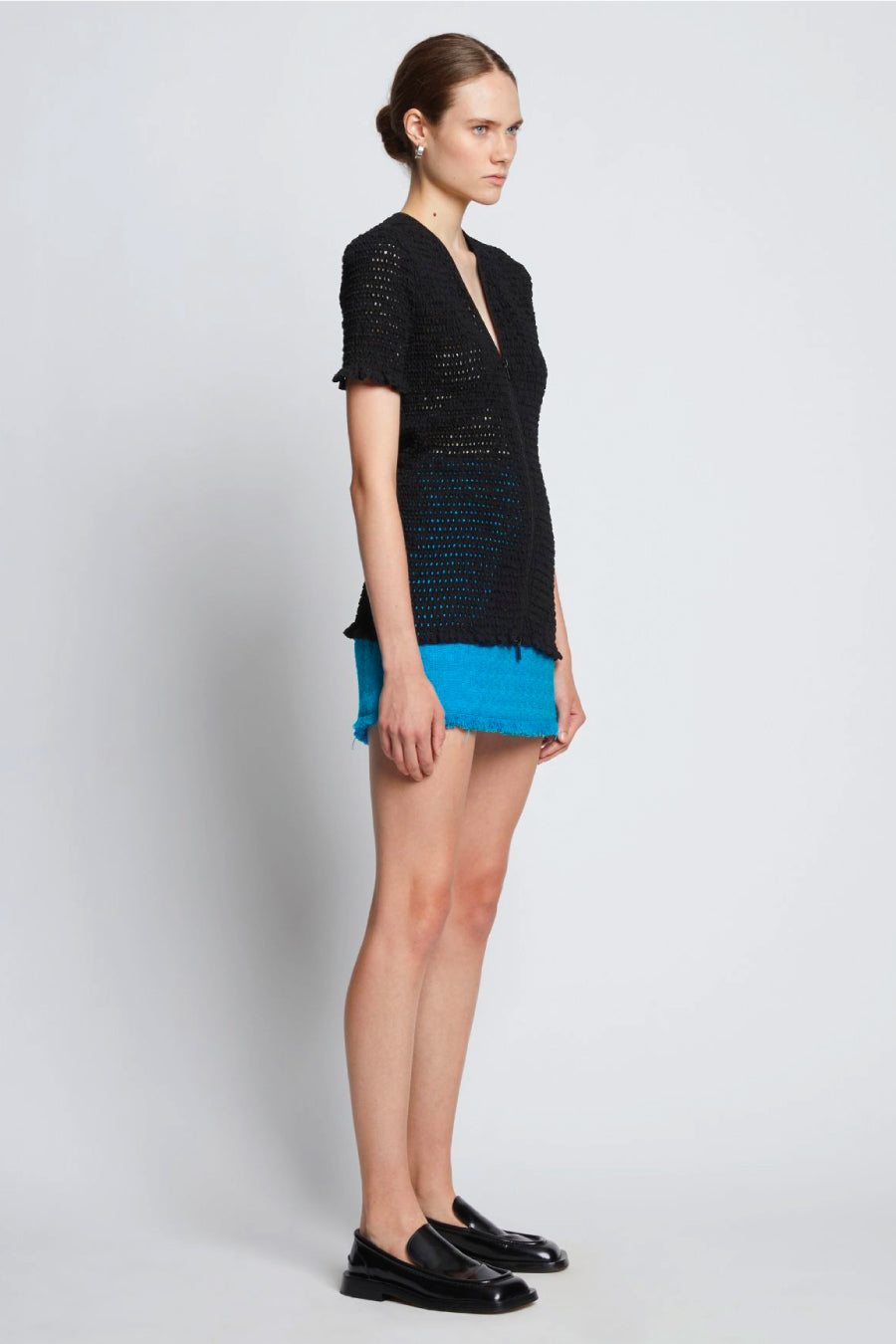 Proenza Schouler White Label Tweed Mini Skirt - Dark Turquoise