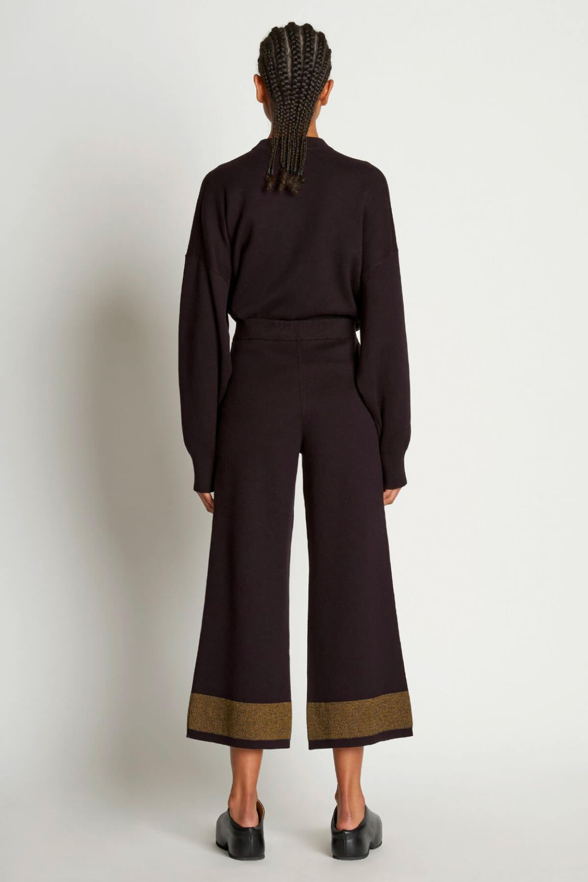 Proenza Schouler White Label Cashmere Blend Sweatpants - Black/ Dark Sand