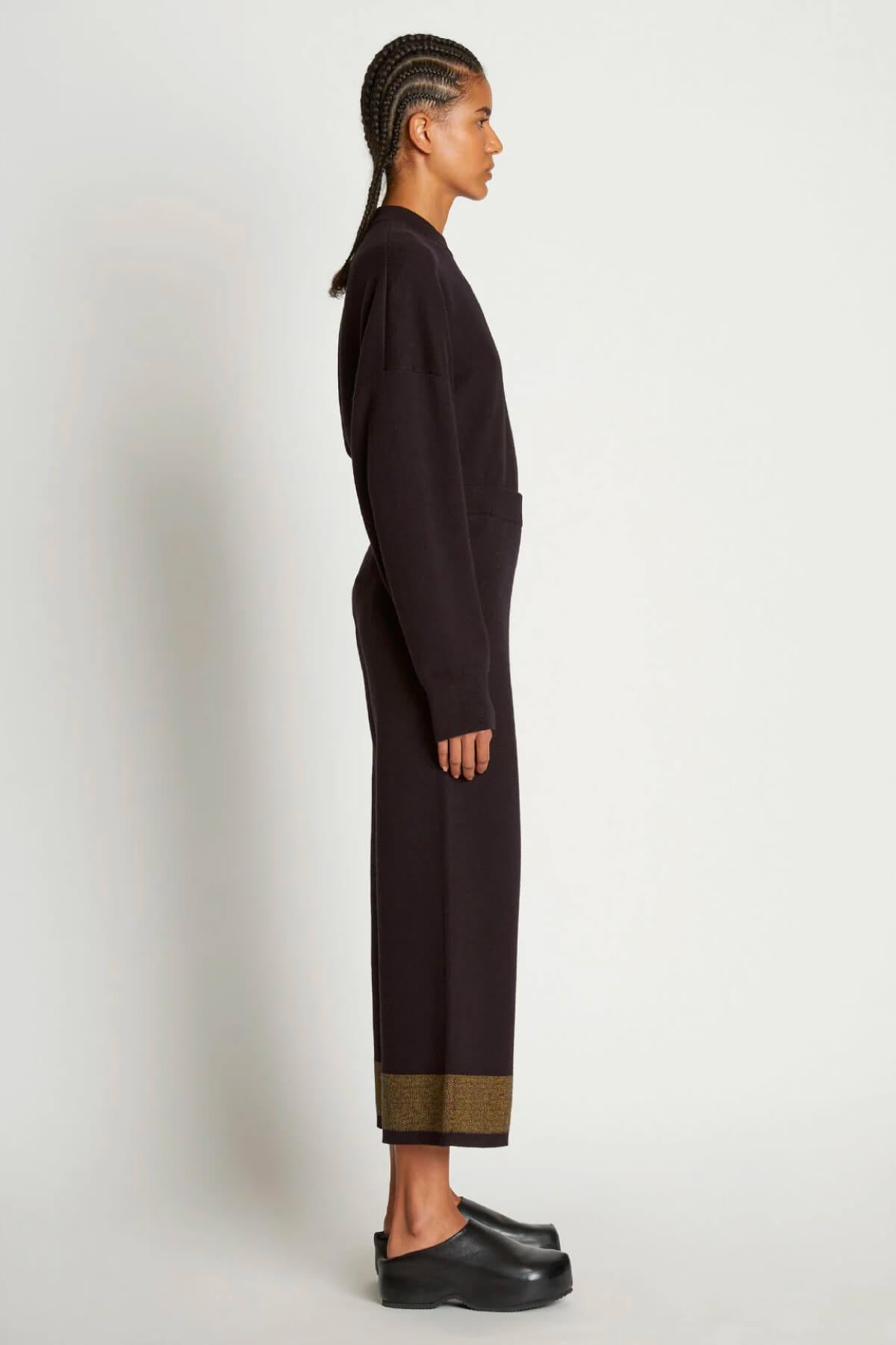 Proenza Schouler White Label Cashmere Blend Sweatpants - Black/ Dark Sand