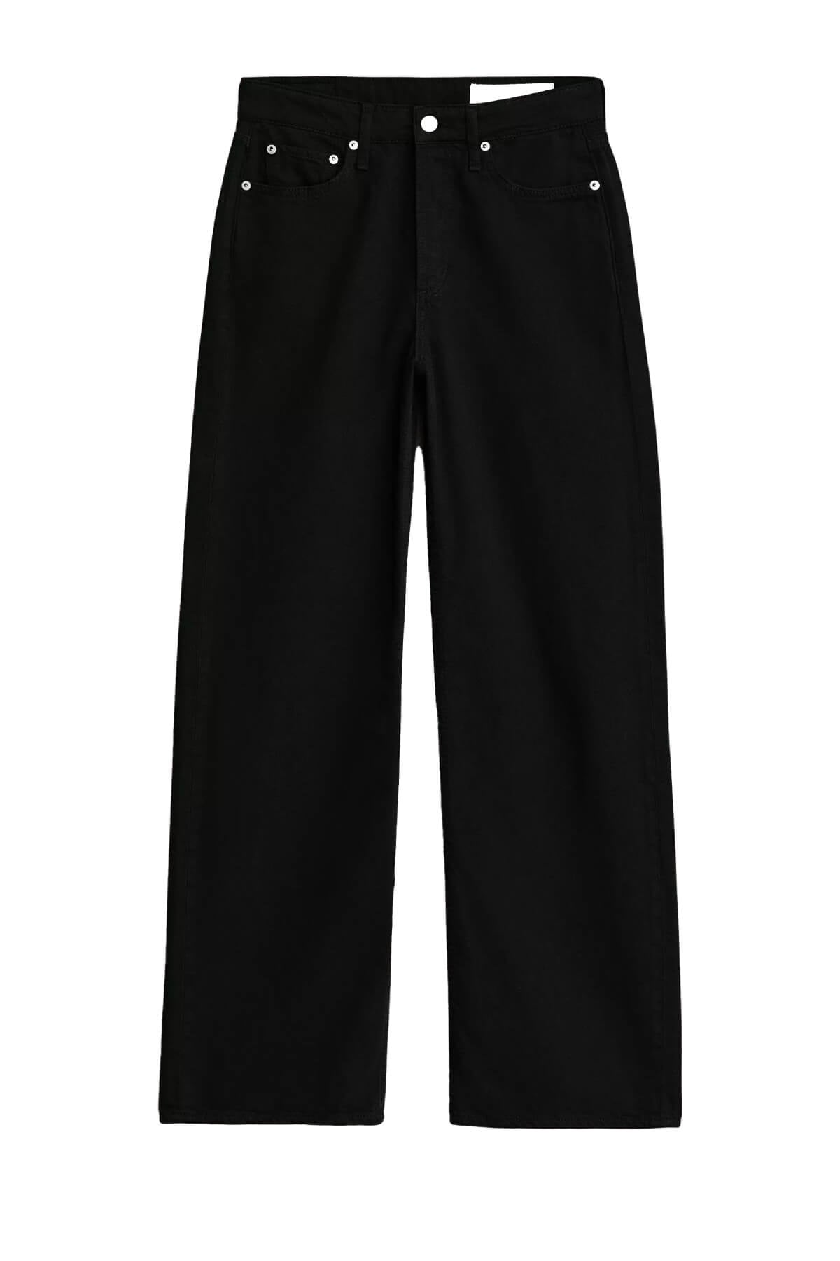 Rag & Bone Featherweight Wide-Leg Logan Jean - Black