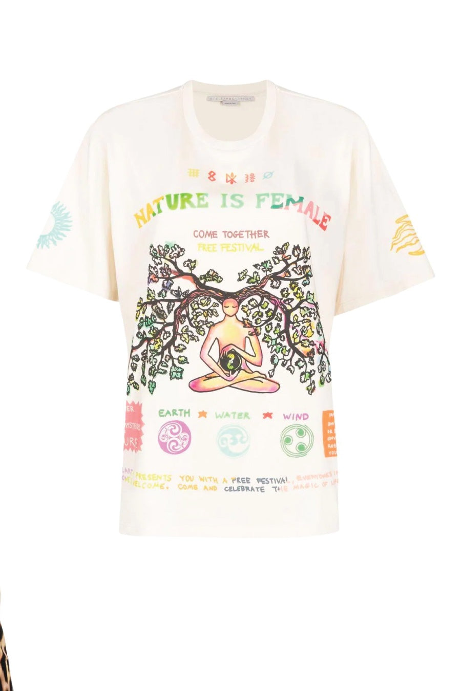 Stella McCartney Nature is Female Print T-Shirt - Magnolia
