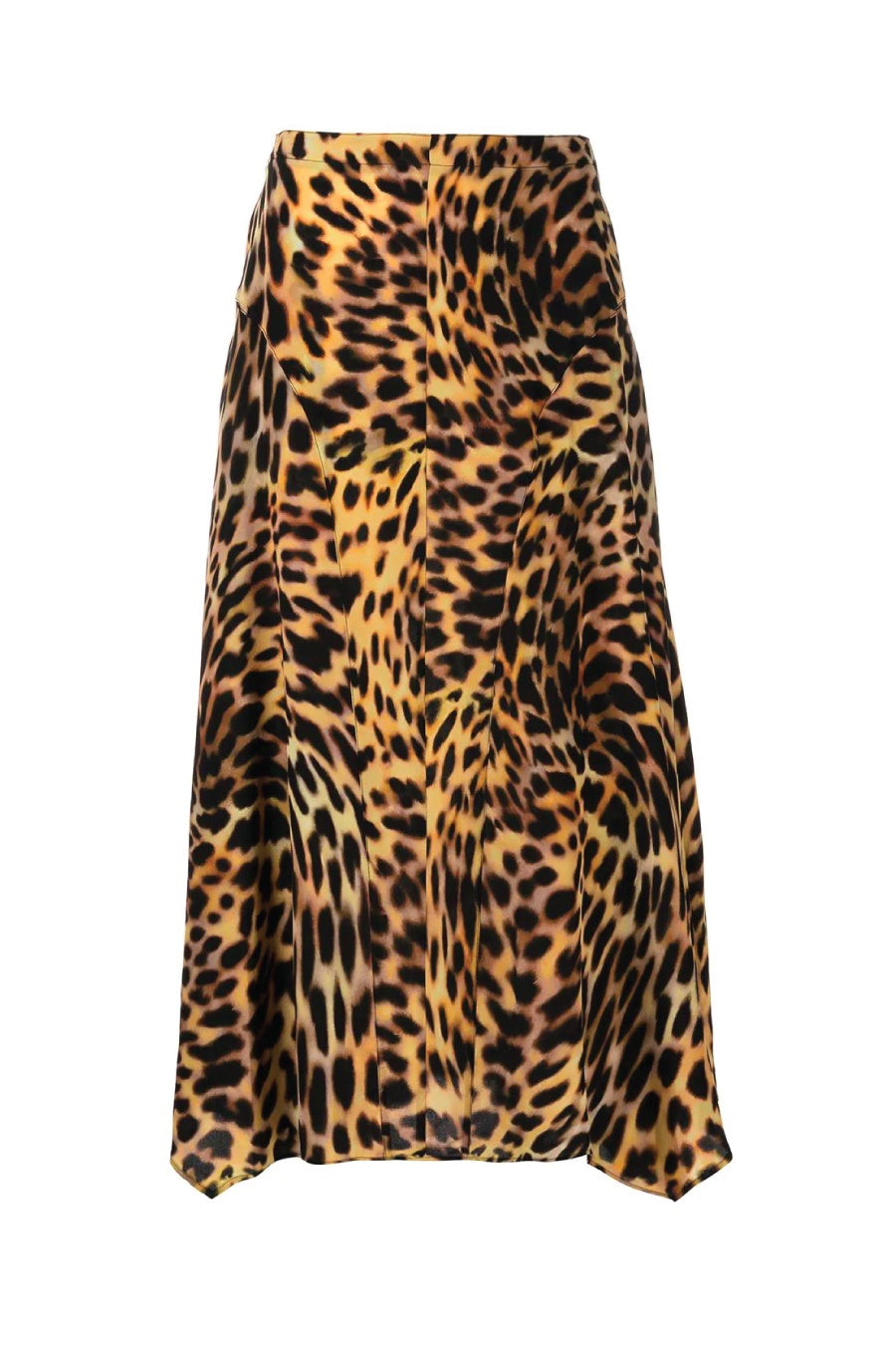 Stella McCartney Naya Cheetah Print Silk Skirt - Tortoiseshell