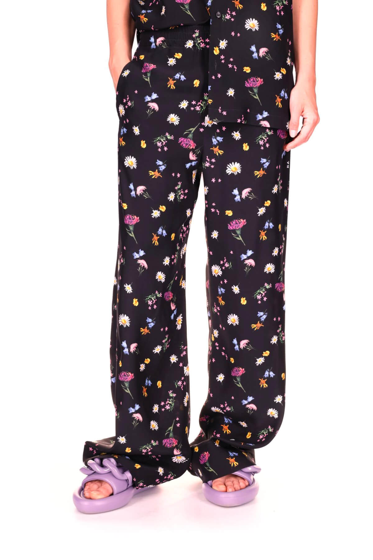 Stella McCartney Ditsy Floral Print Silk Trousers - Multi