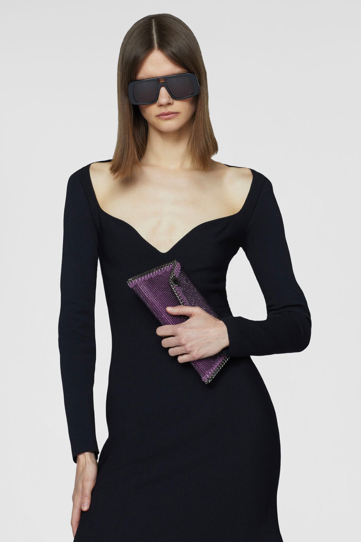 Stella McCartney Compact Knit Midi Dress - Black