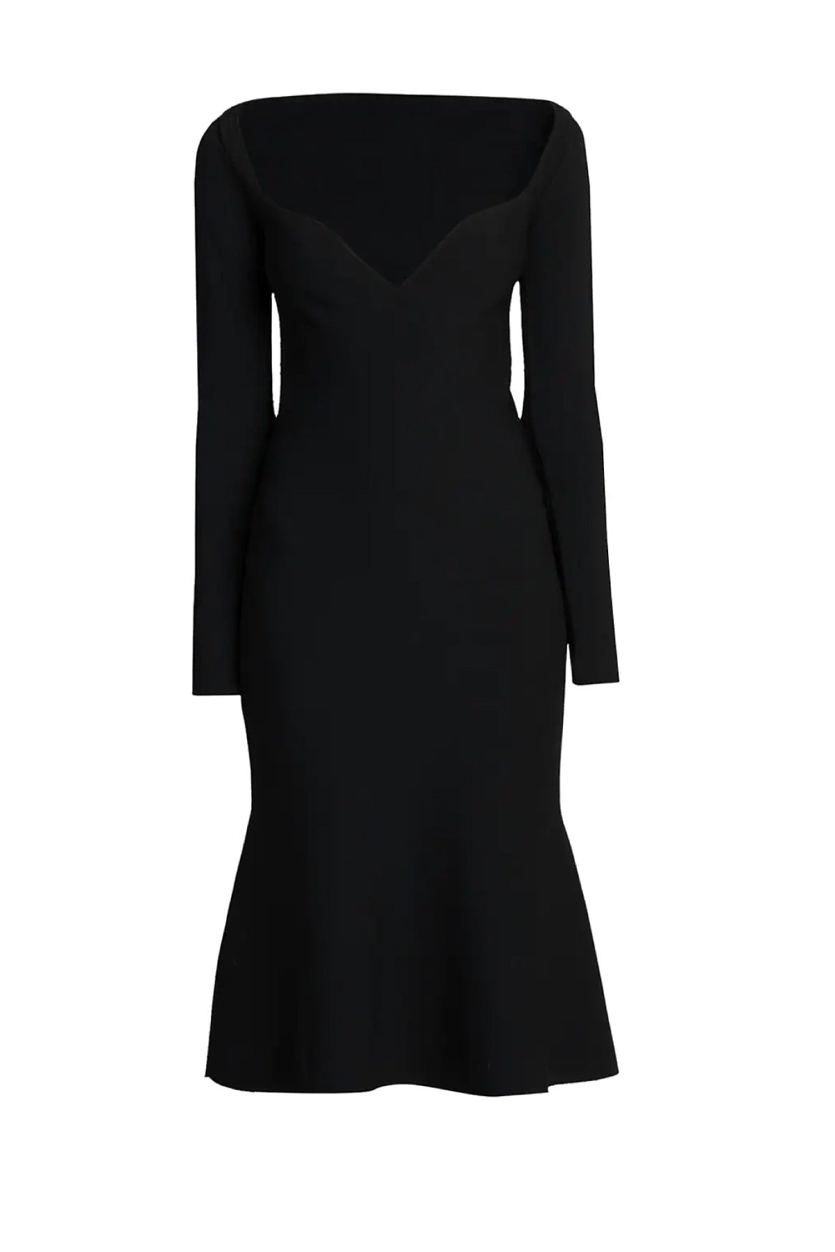 Stella McCartney Compact Knit Midi Dress - Black