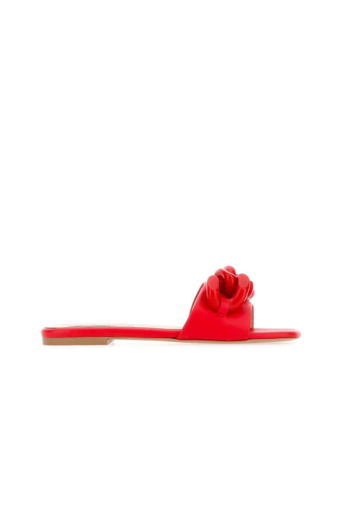 Stella McCartney Falabella Flat Sandal - Red