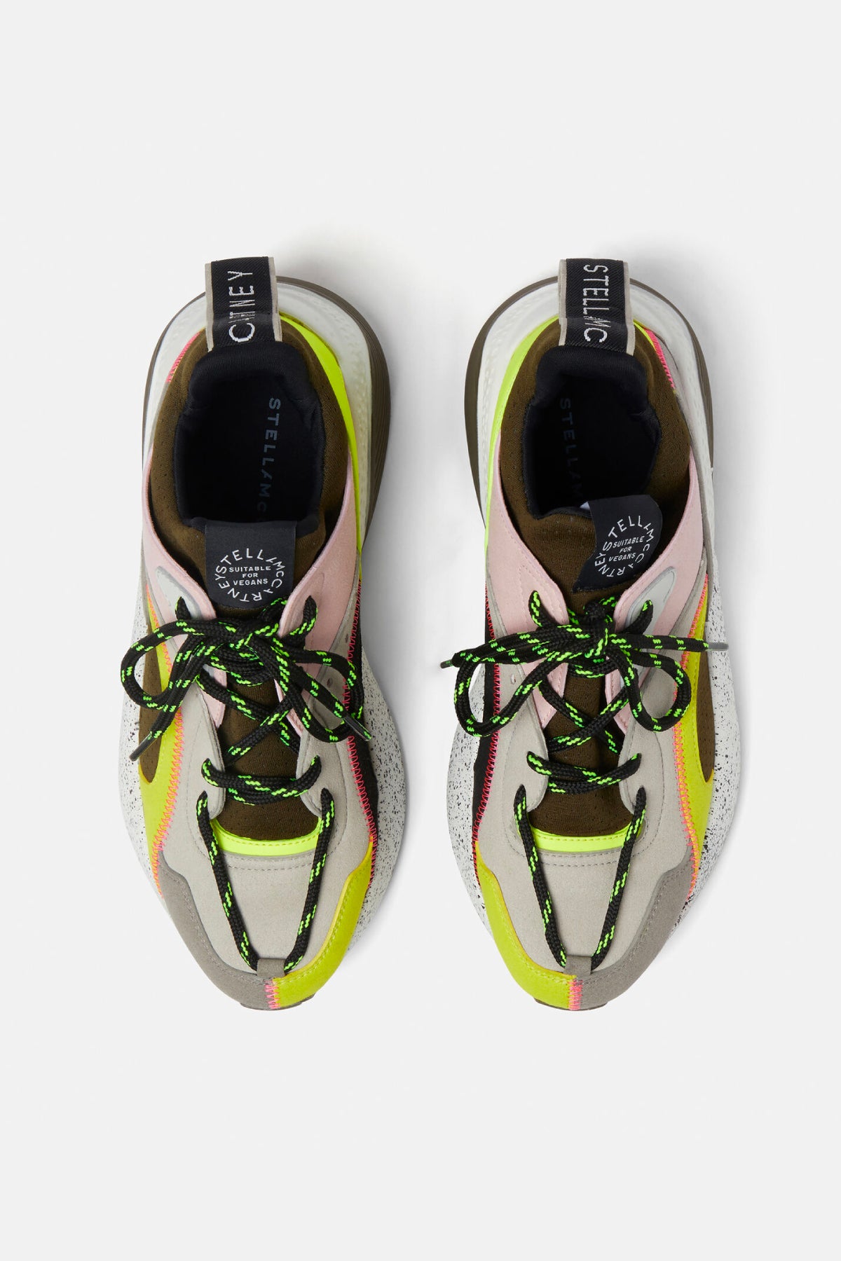 Stella McCartney Eclypse Alter Suede Sneaker - Multi Neon Yellow
