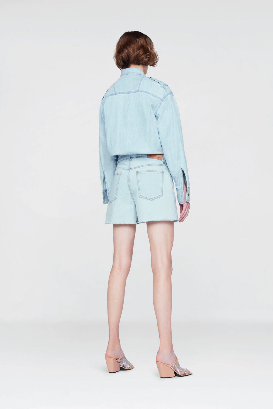 Stella McCartney Denim Playsuit - Pale Blue