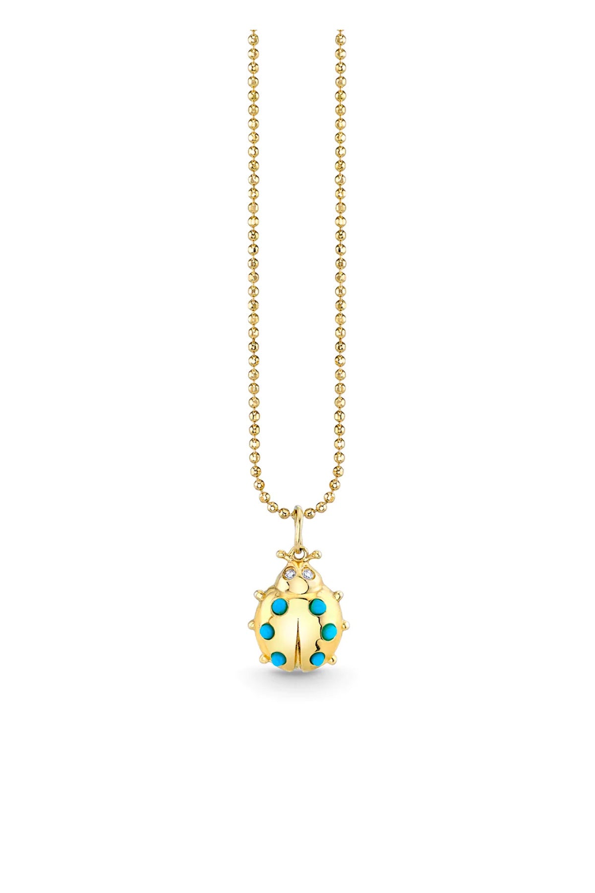 Sydney Evan Small Ladybug Charm Necklace