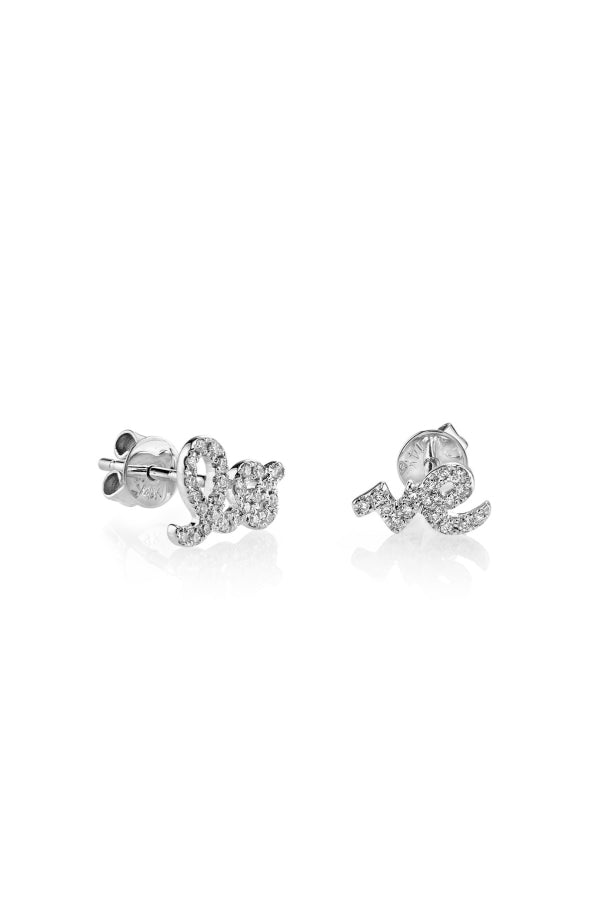 Sydney Evan Pave Diamond Love Stud Earrings E22725-W White Gold (4958736154759)
