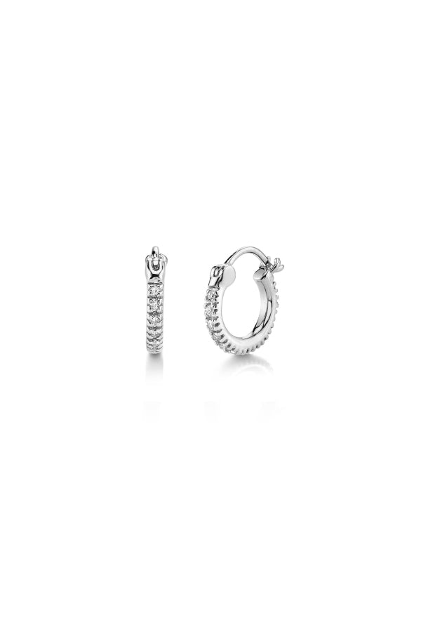 Sydney Evan Mini Diamond Huggie Hoops White Gold (4958751031431)