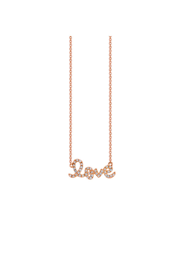 Sydney Evan Love Necklace - Rose Gold