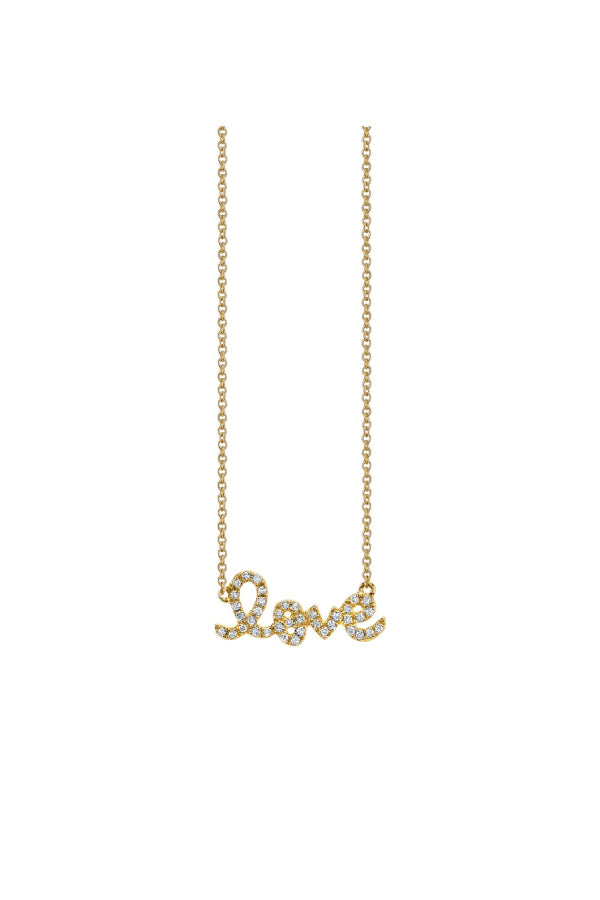 Sydney Evan N20049-Y18 Small Love Necklace - Yellow Gold