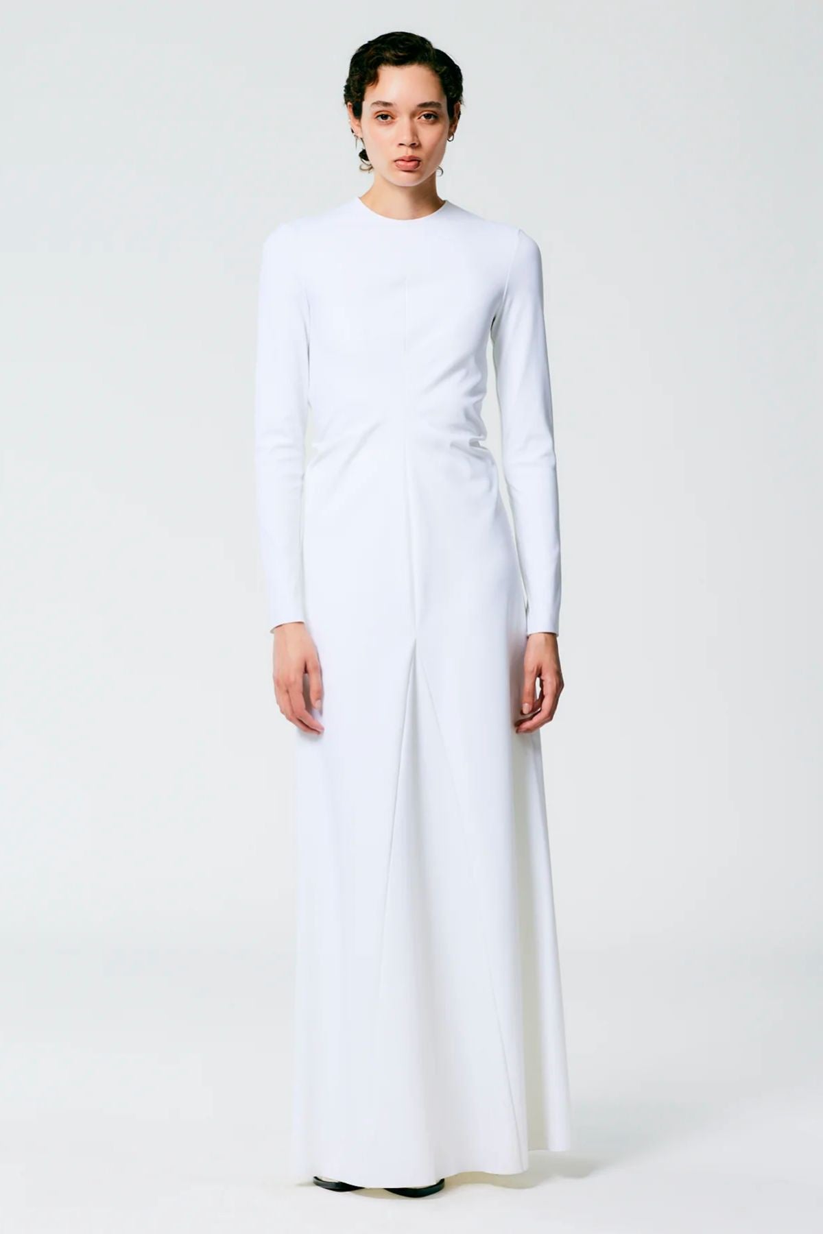 Tibi Compact Ultra Stretch Maxi Gown - White