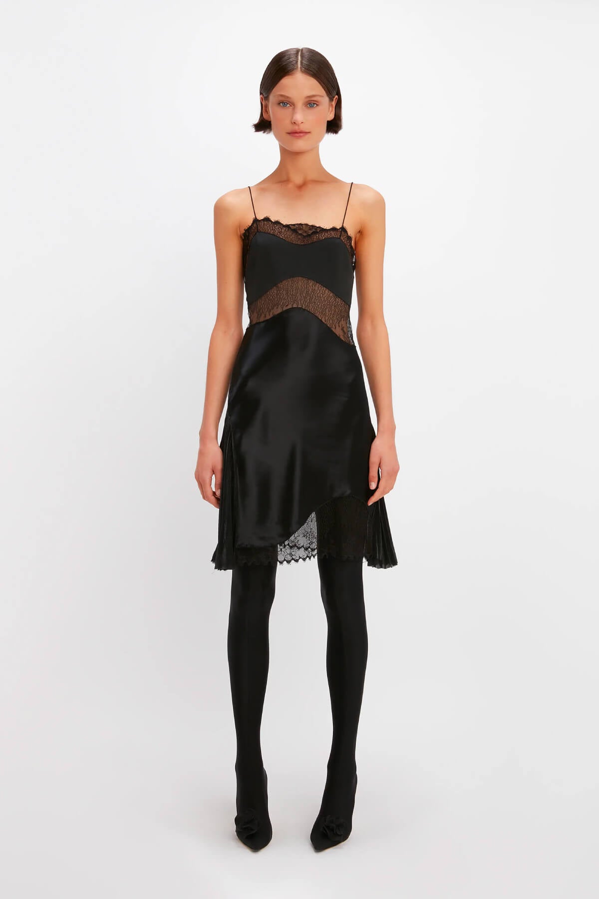 Victoria Beckham Lace Detail Cami Mini Dress Black – GRACE Melbourne