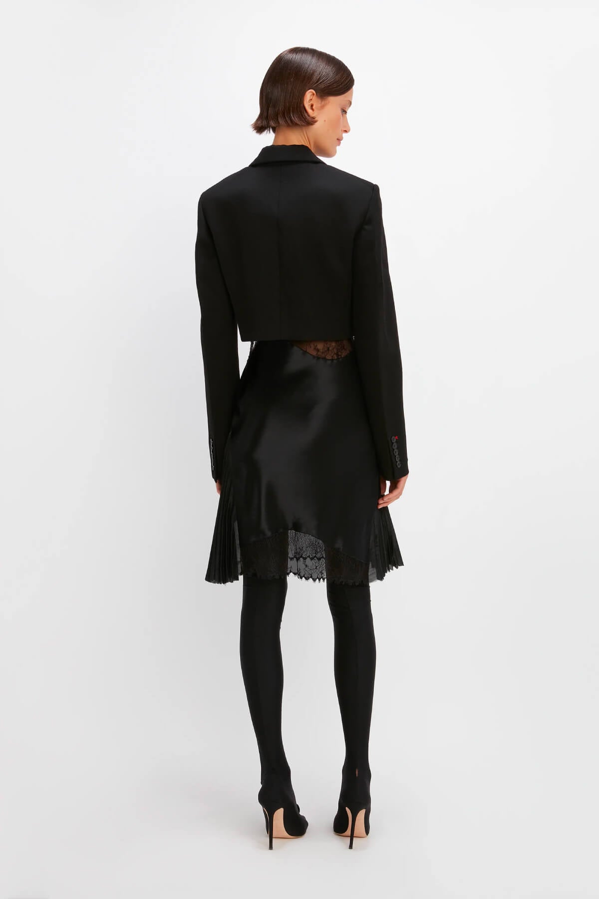 Victoria Beckham Cropped Tailored Jacket - Black