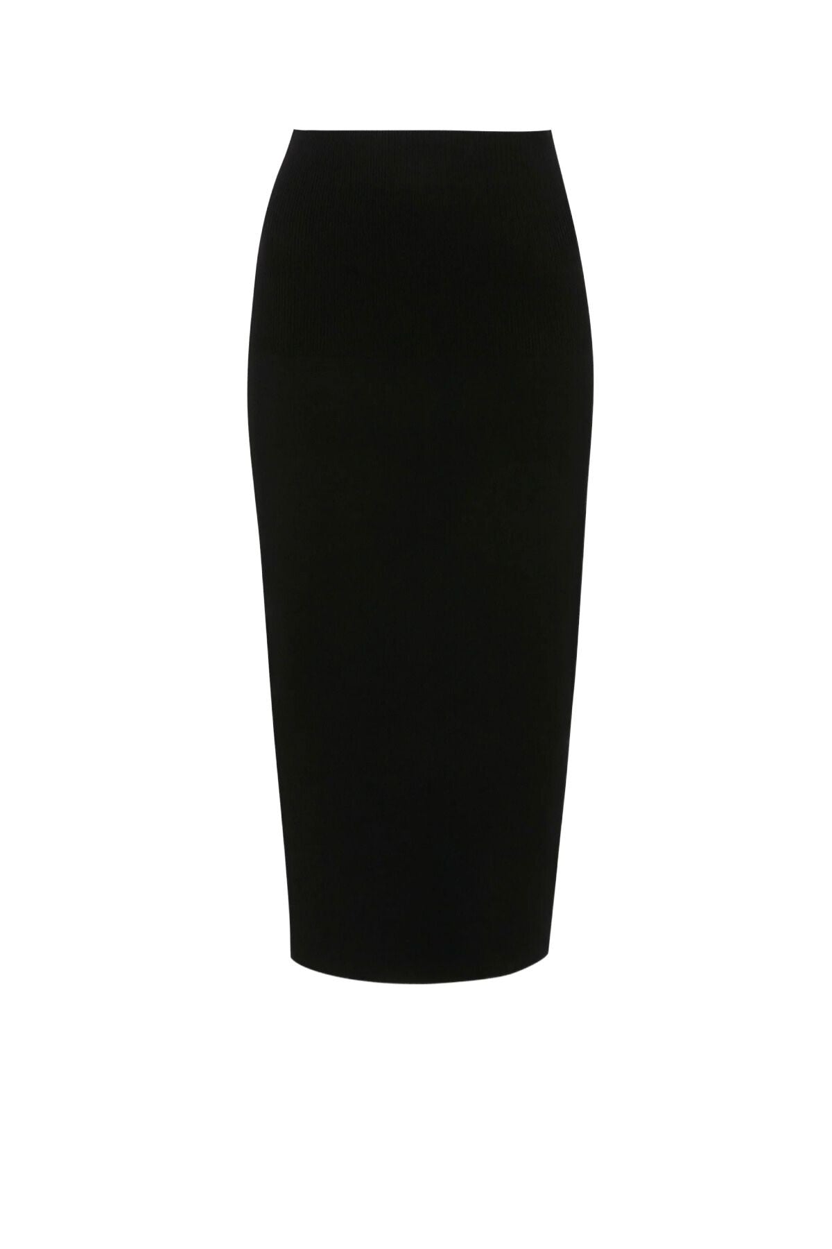 Victoria Beckham VB Body Fitted Midi Skirt - Black