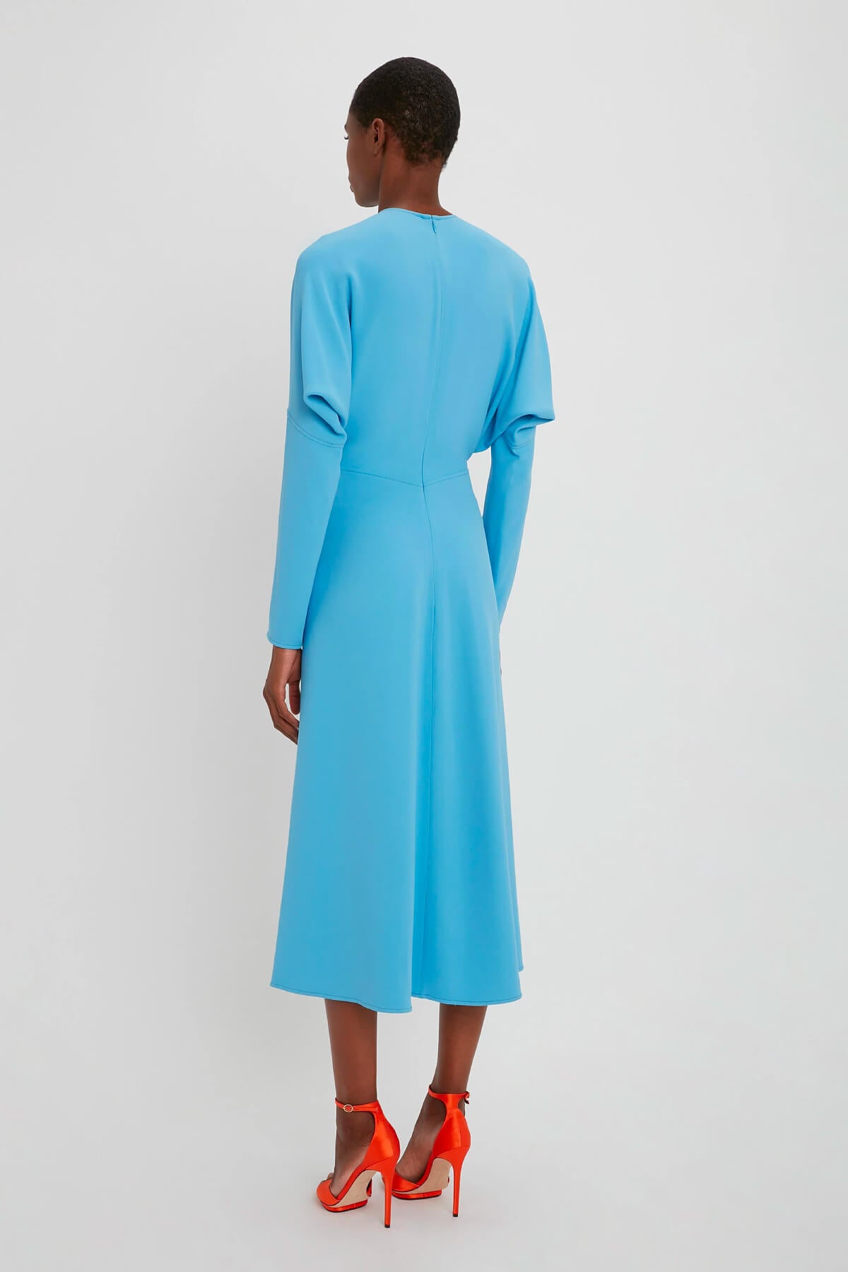 Victoria Beckham Dolman Midi Dress - Sky Blue