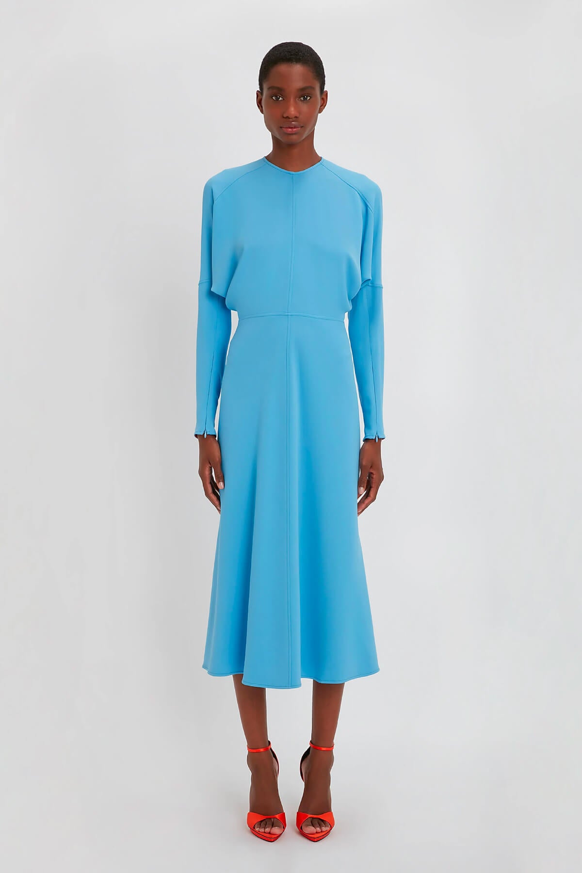 Victoria Beckham Dolman Midi Dress - Sky Blue