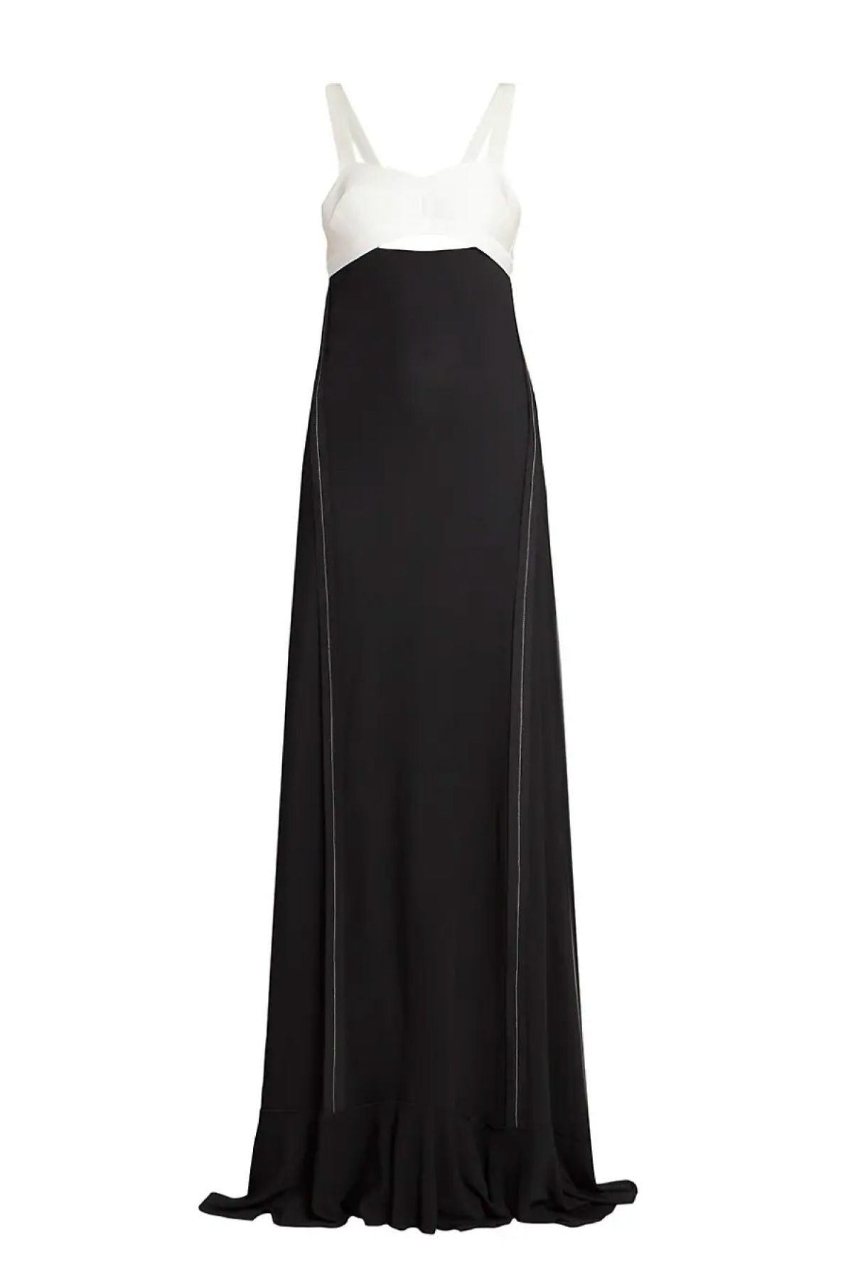 Victoria Beckham Bra Detail Maxi Dress - Black