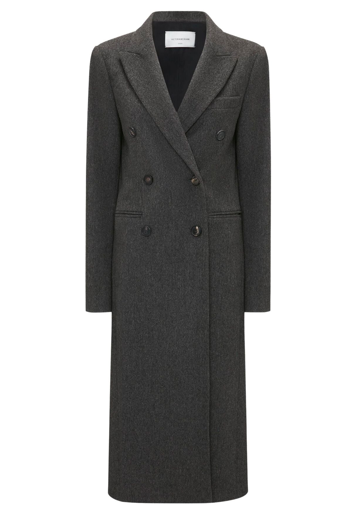 Victoria Beckham Tailored Slim Coat - Grey Melange