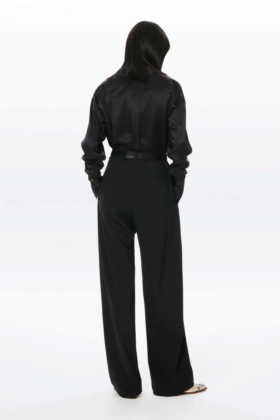 Victoria Beckham Single Pleat Trouser - Black