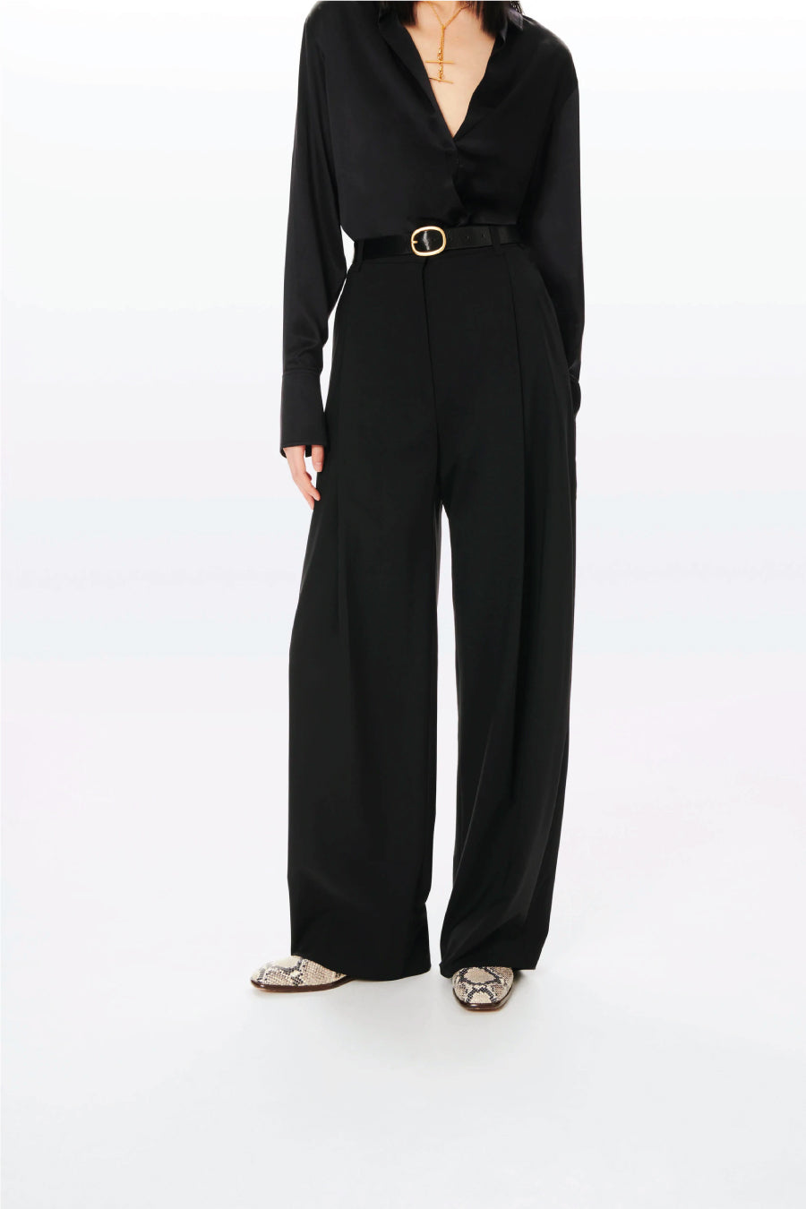 Victoria Beckham Single Pleat Trouser - Black