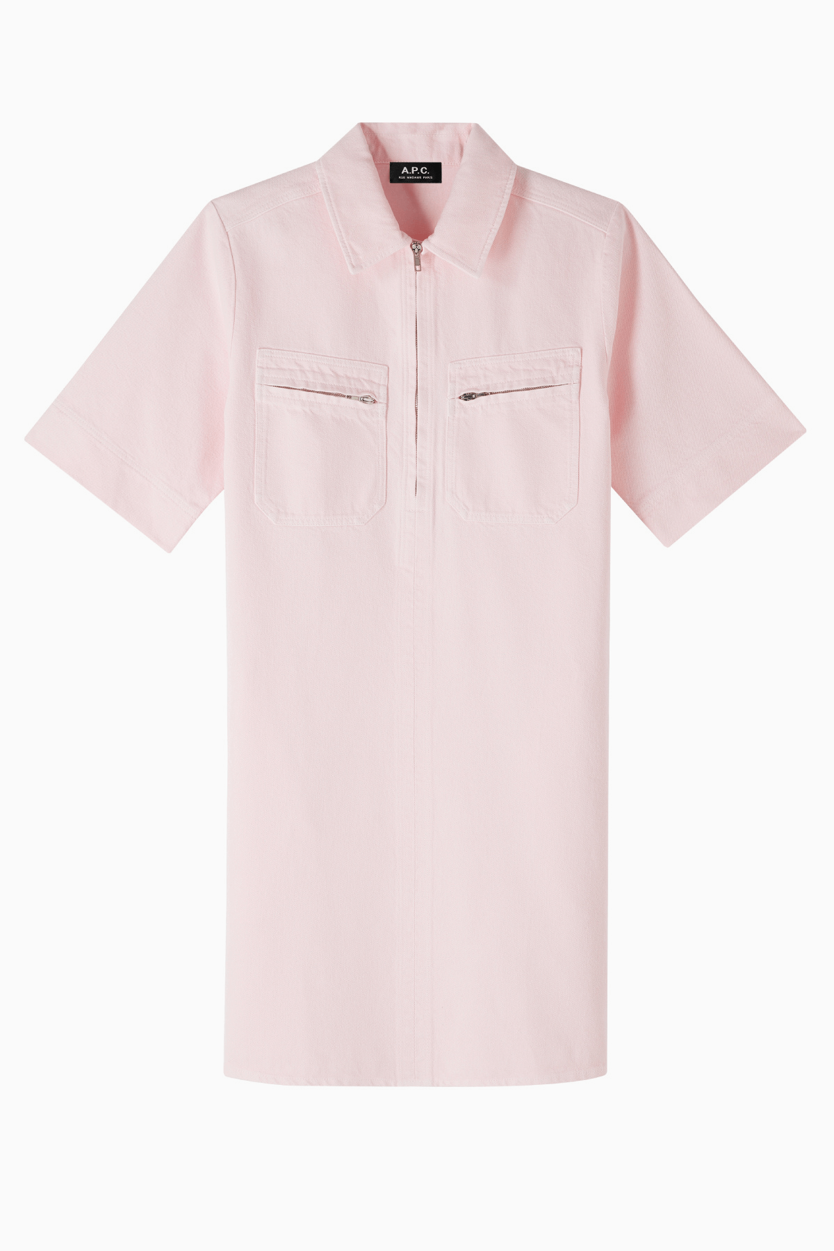 A.P.C. Rosa Organic Cotton Denim Dress - Pale Pink