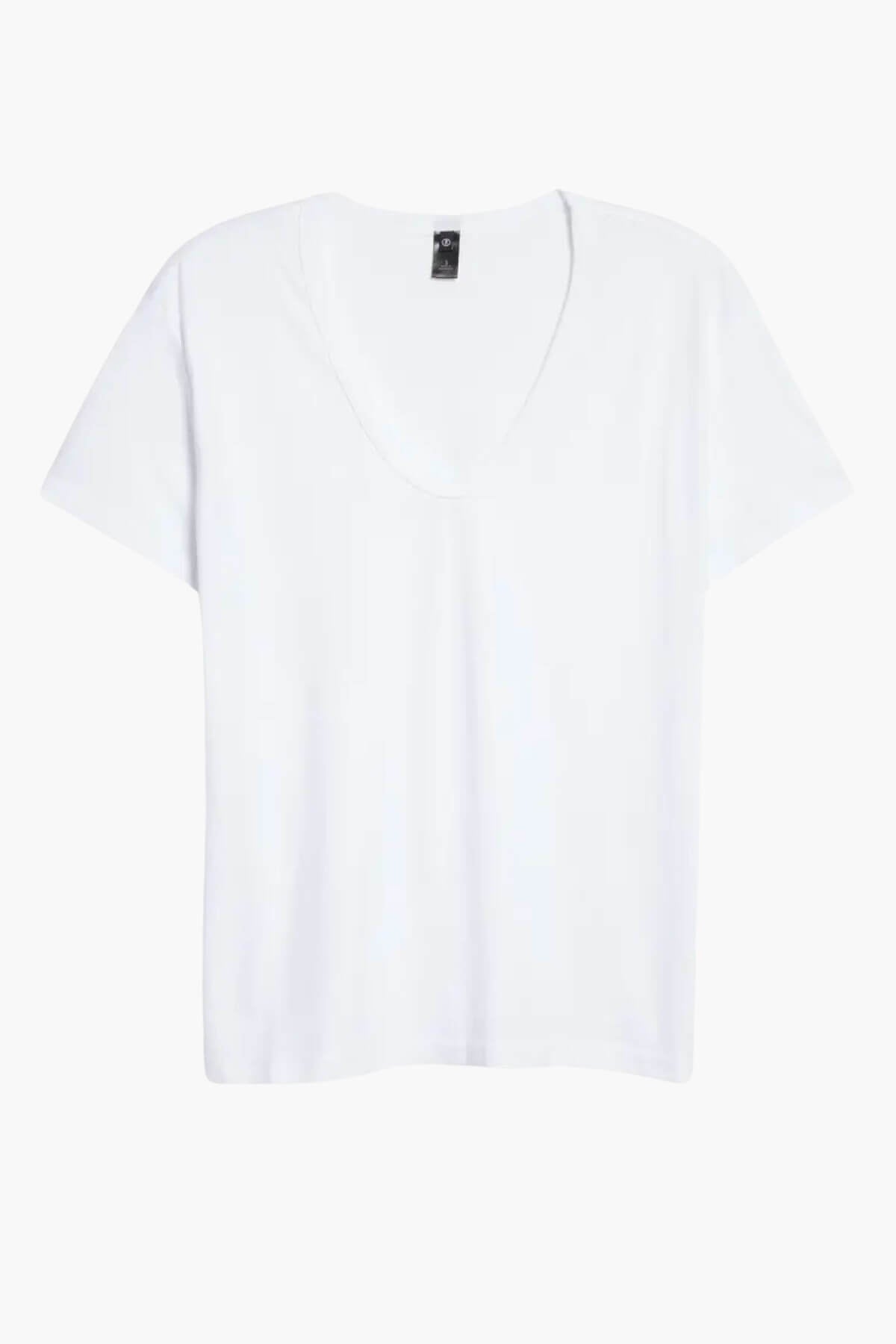 AG Denim Aspen U-Neck T-Shirt - True White