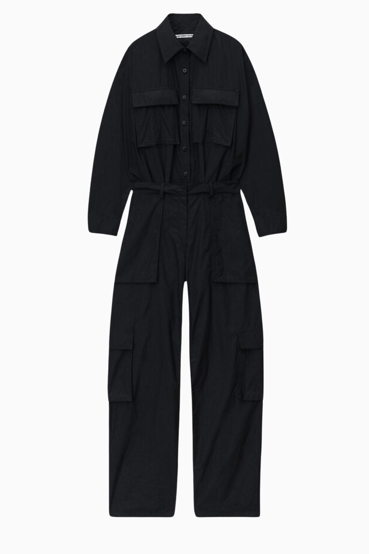 Alexander Wang Button Up Cargo Jumpsuit - Black