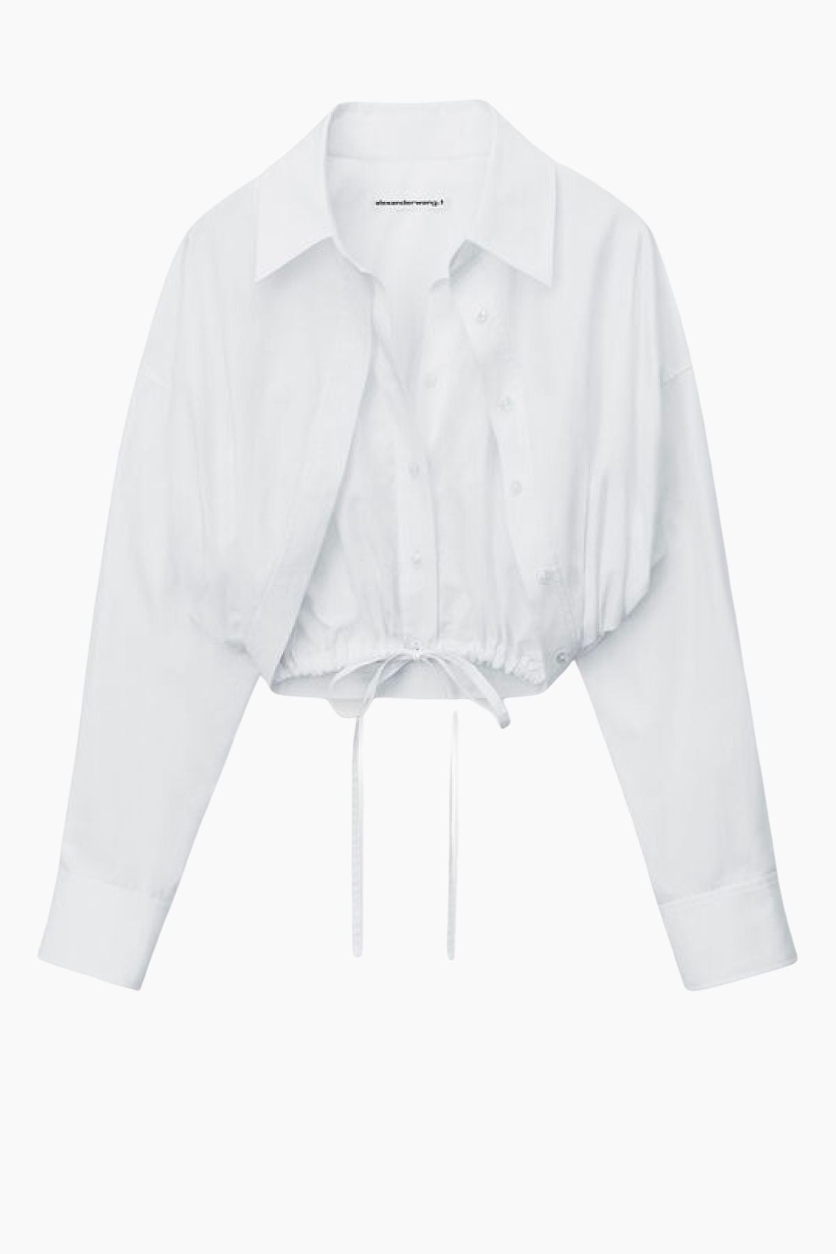 alexanderwang.t Double Layered Cropped Shirt - White