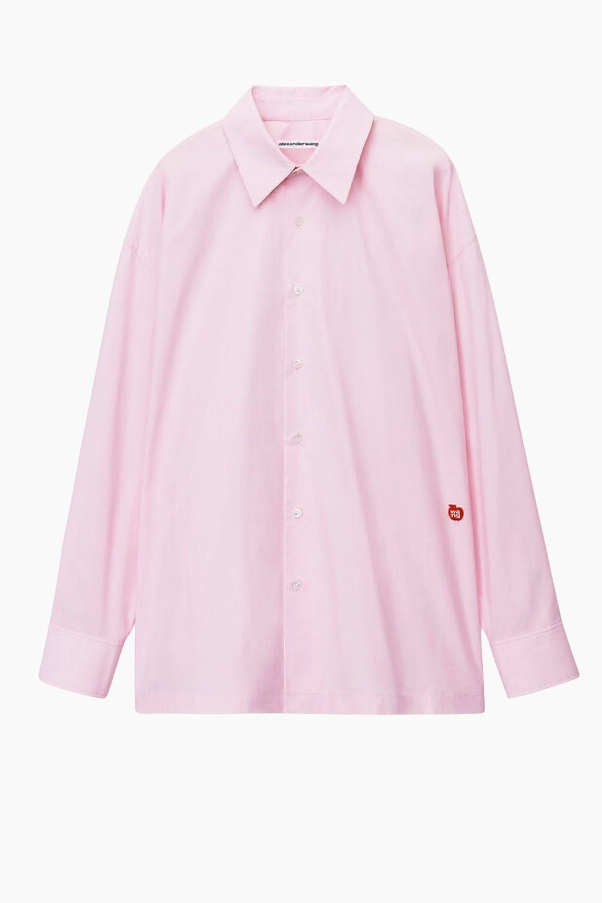 alexanderwang.t Logo Apple Patch Cotton Shirt - Light Pink