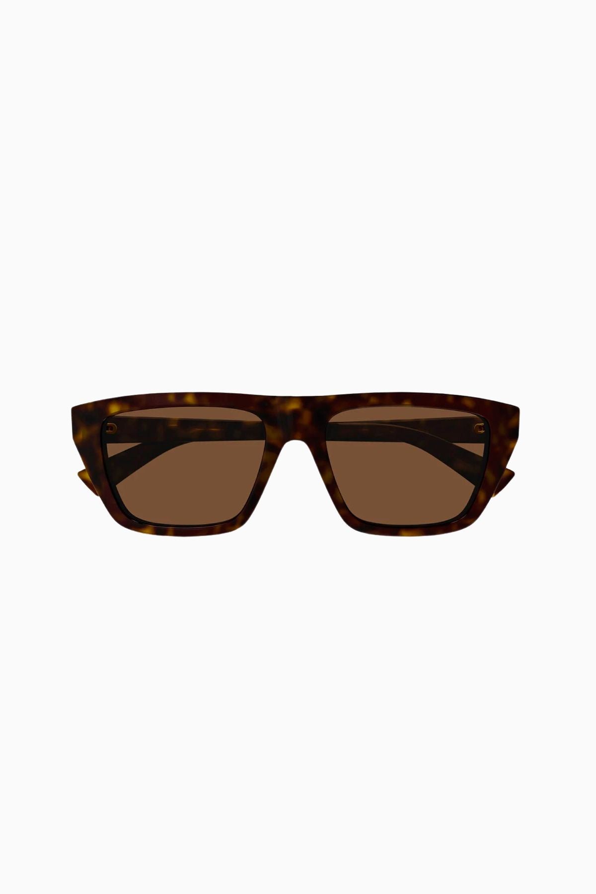 Bottega Veneta Sleek Square Framed Sunglasses - Havana