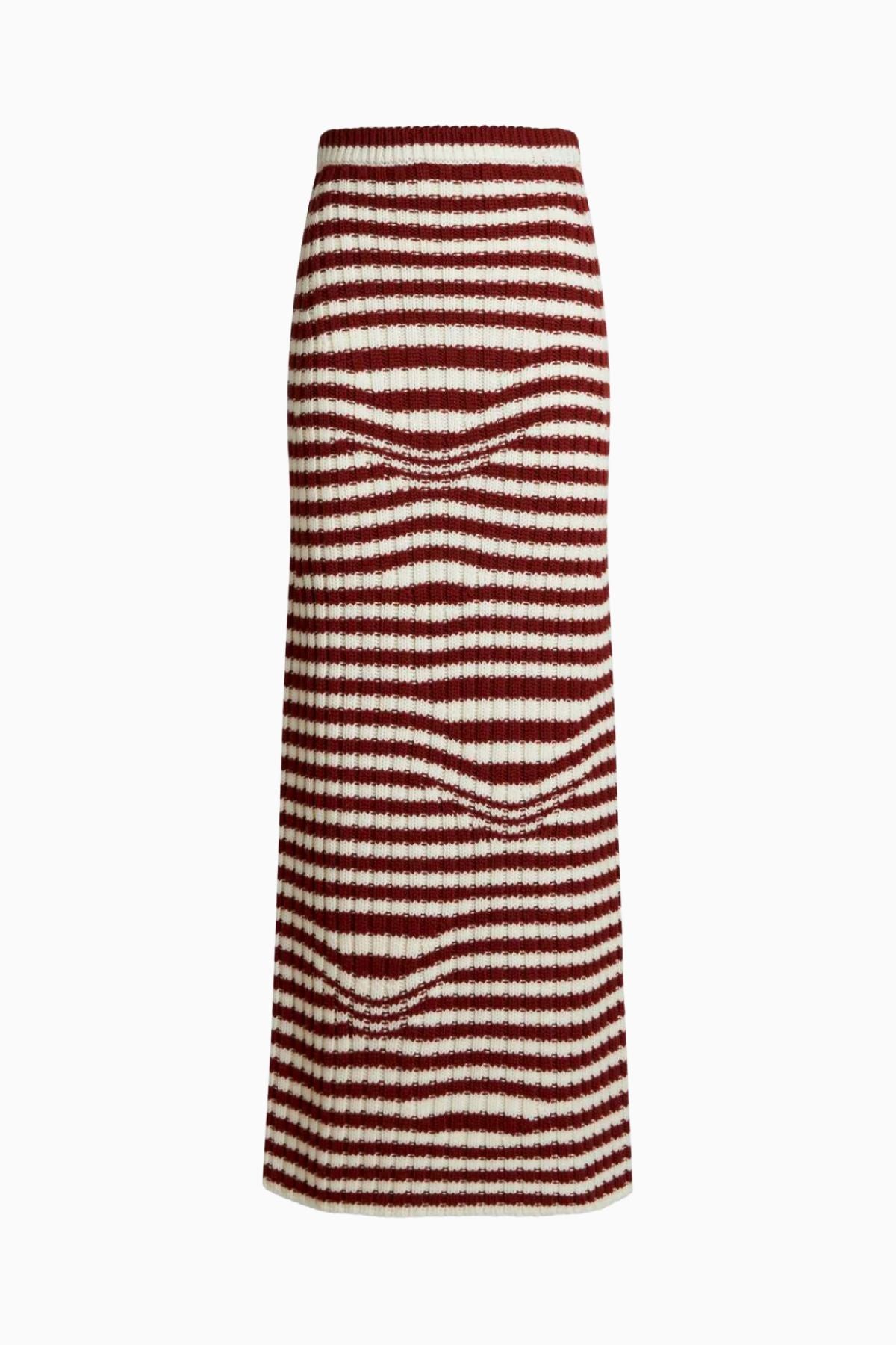 Etro Knitted Striped Midi Skirt - Red