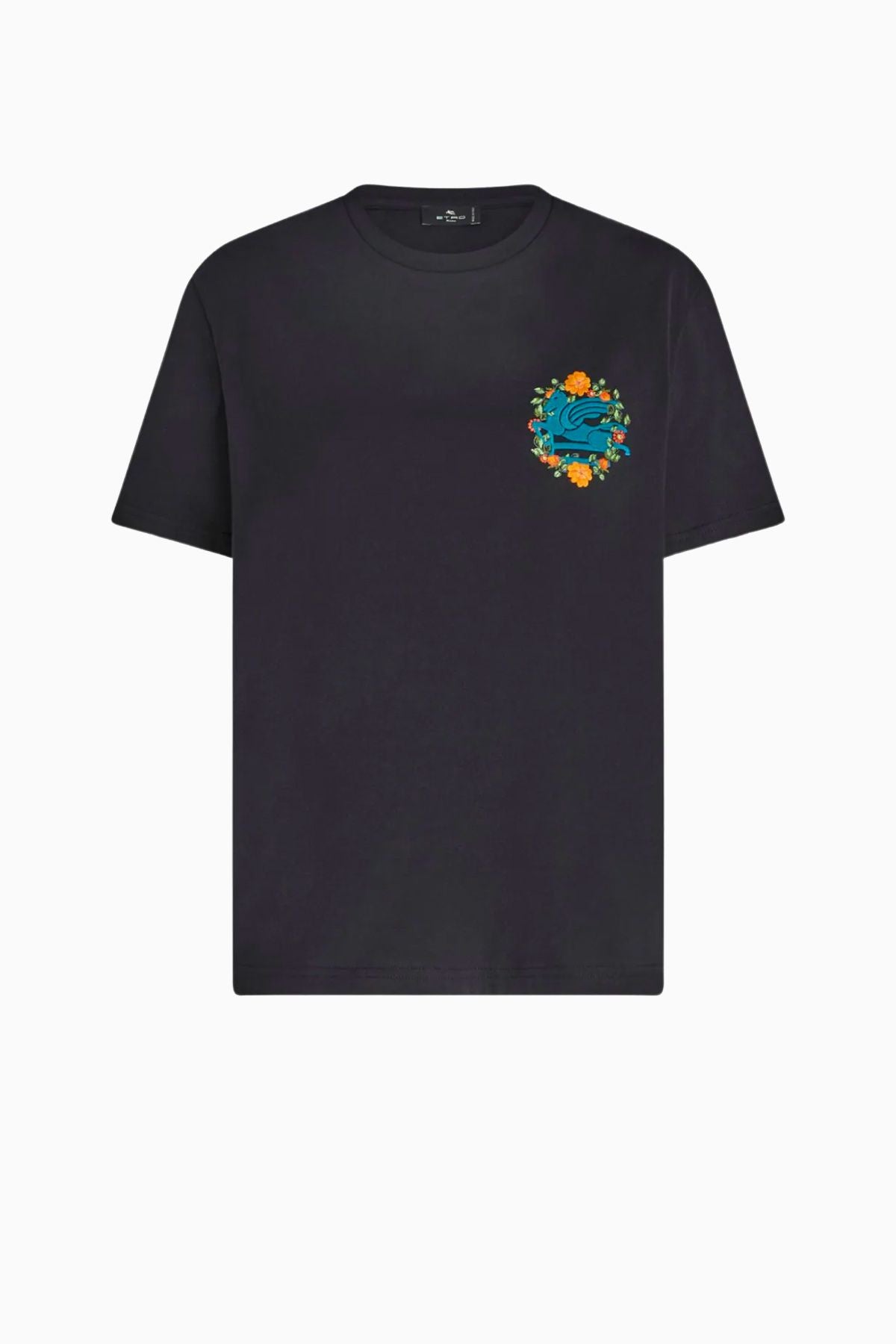 Etro Logo Embroidery T-Shirt - Black