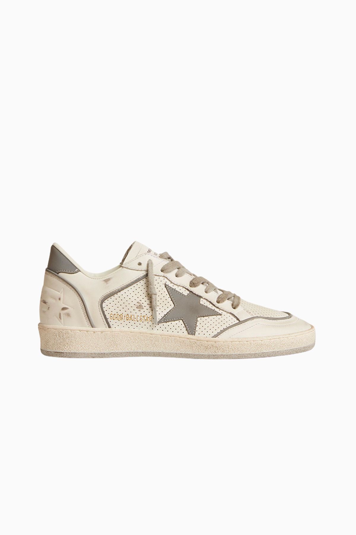 Golden Goose Ball Star Sneaker - White/ Silver