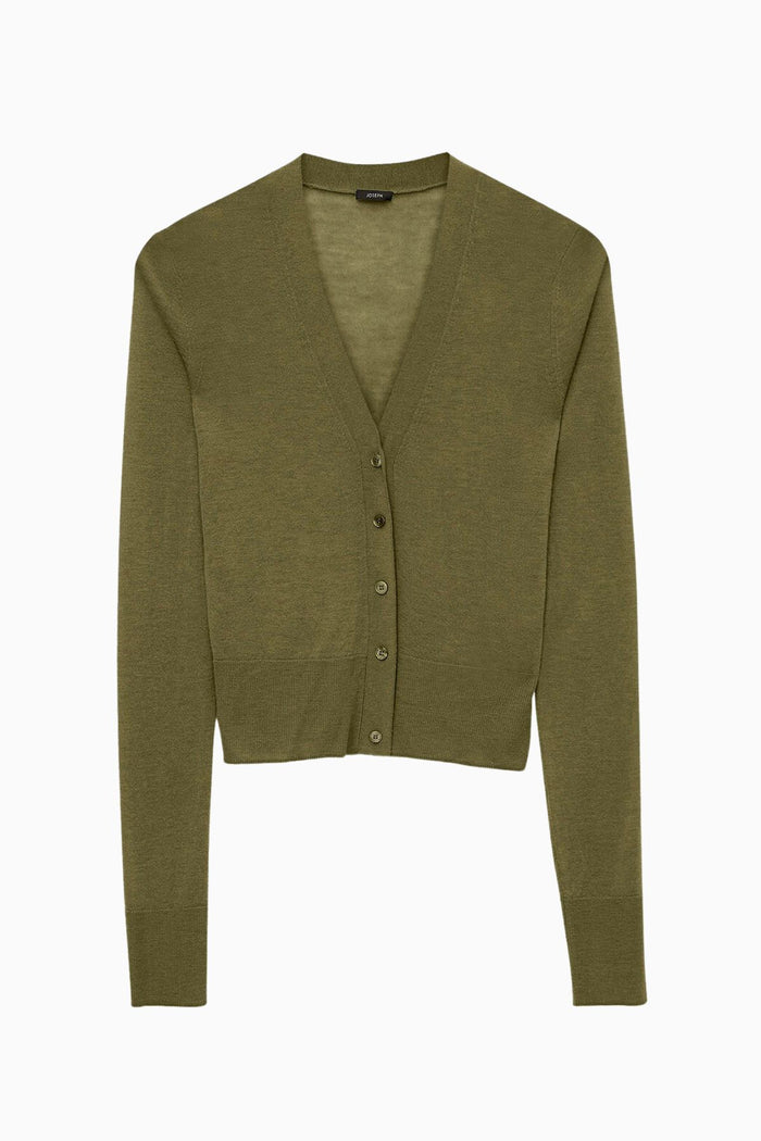 Joseph Knit Cardigan Dark Green